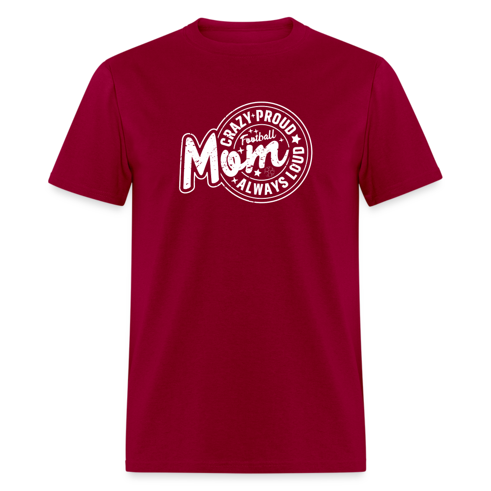 FOOTBALL MOM Unisex Classic T-Shirt - dark red