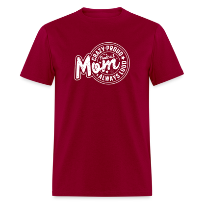 FOOTBALL MOM Unisex Classic T-Shirt - dark red