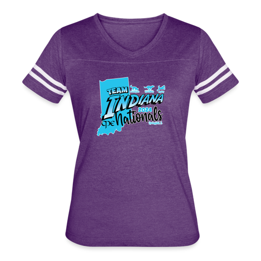 CP INDIANA Women’s Vintage Sport T-Shirt - vintage purple/white