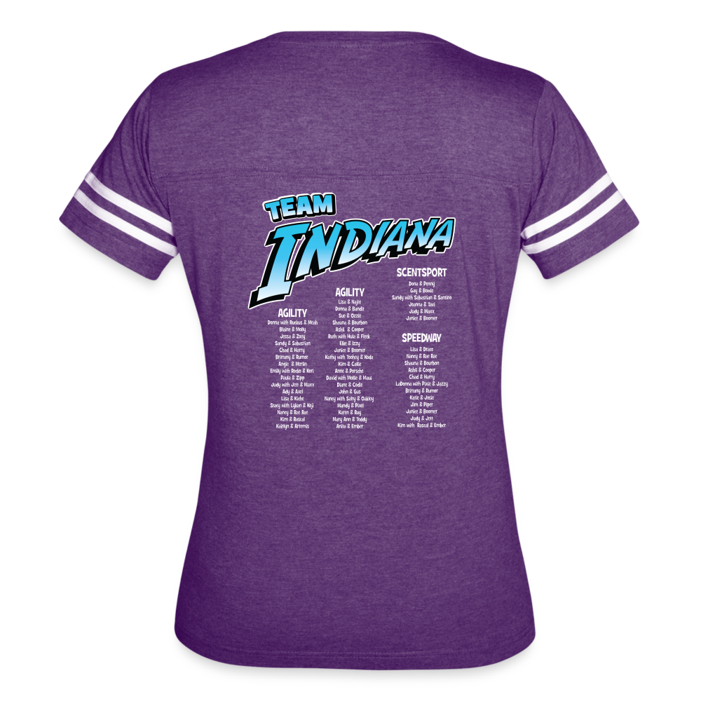 CP INDIANA Women’s Vintage Sport T-Shirt - vintage purple/white