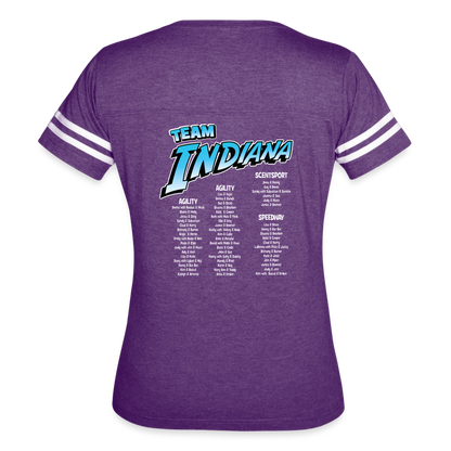 CP INDIANA Women’s Vintage Sport T-Shirt - vintage purple/white