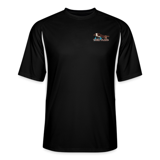 THEIR PLACE Men’s Cooling Performance Color Blocked Jersey - black/white