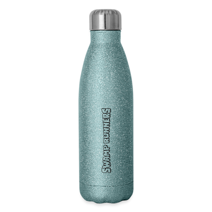 SWAMP RUNNERS Insulated Stainless Steel Water Bottle - turquoise glitter