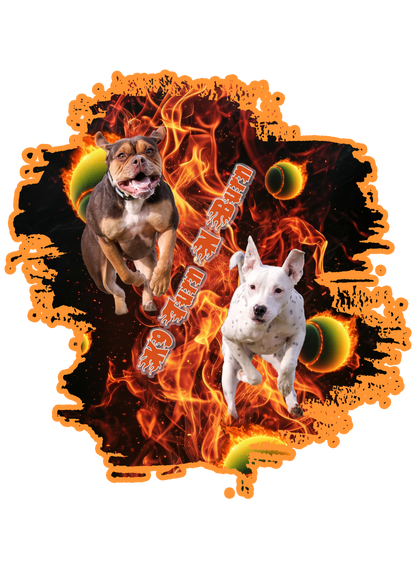 STICKERS: TURN-N-BURN -  6" SIZE