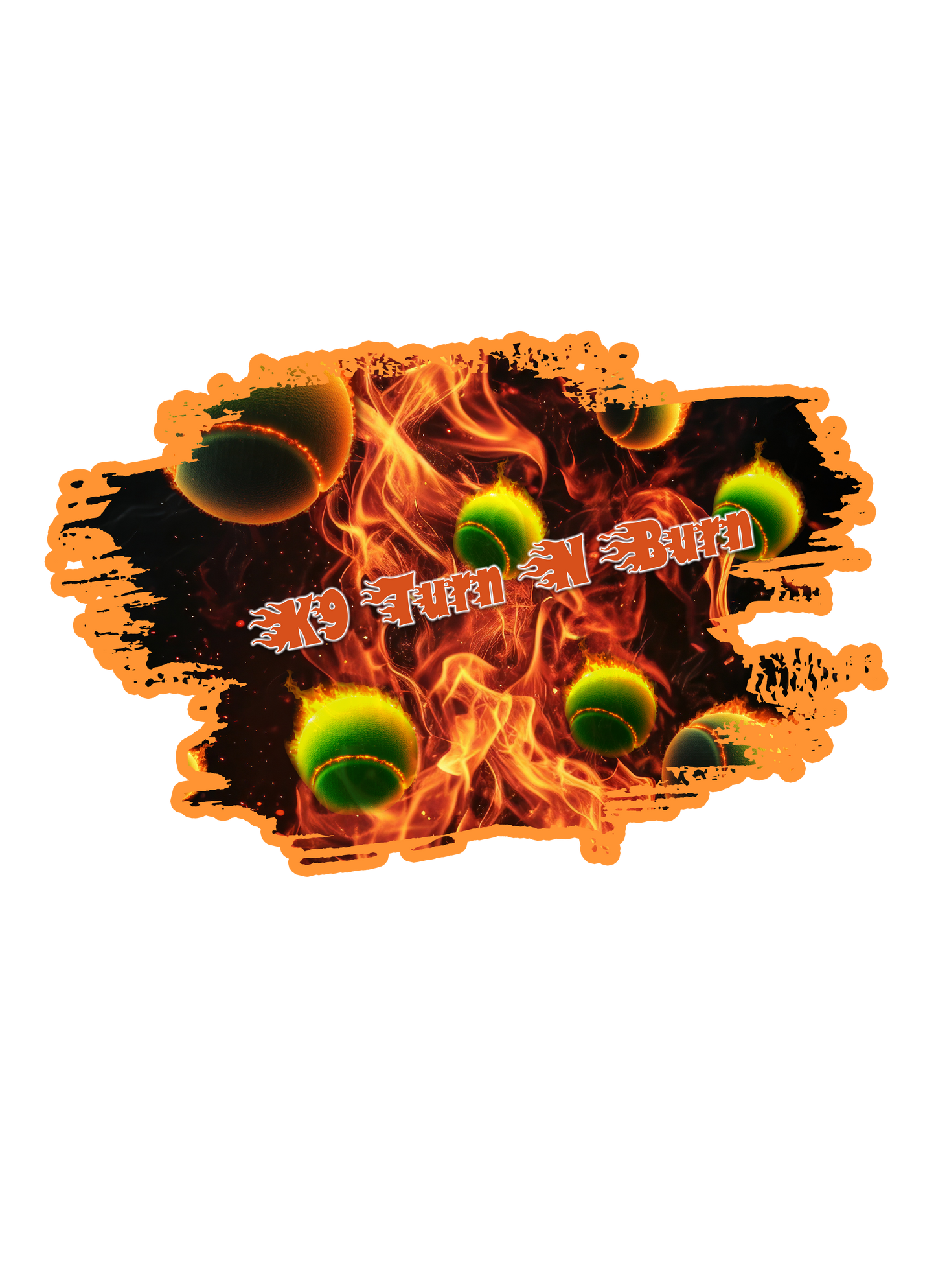 STICKERS: TURN-N-BURN -  6" SIZE