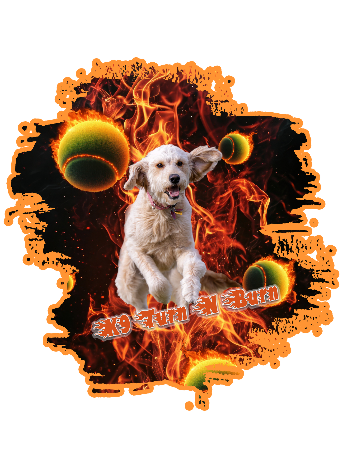 STICKERS: TURN-N-BURN -  6" SIZE