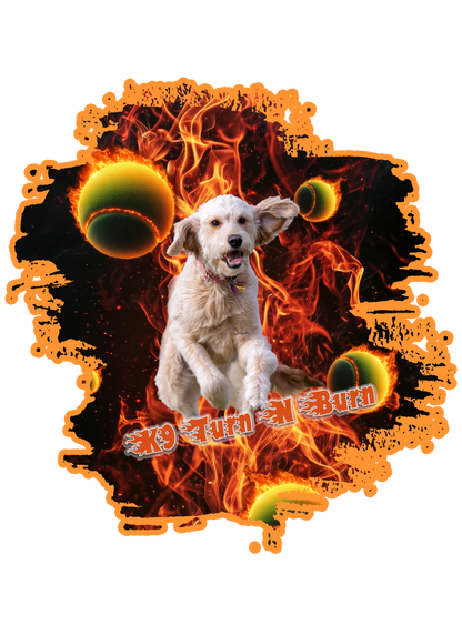 STICKERS: TURN-N-BURN -  6" SIZE