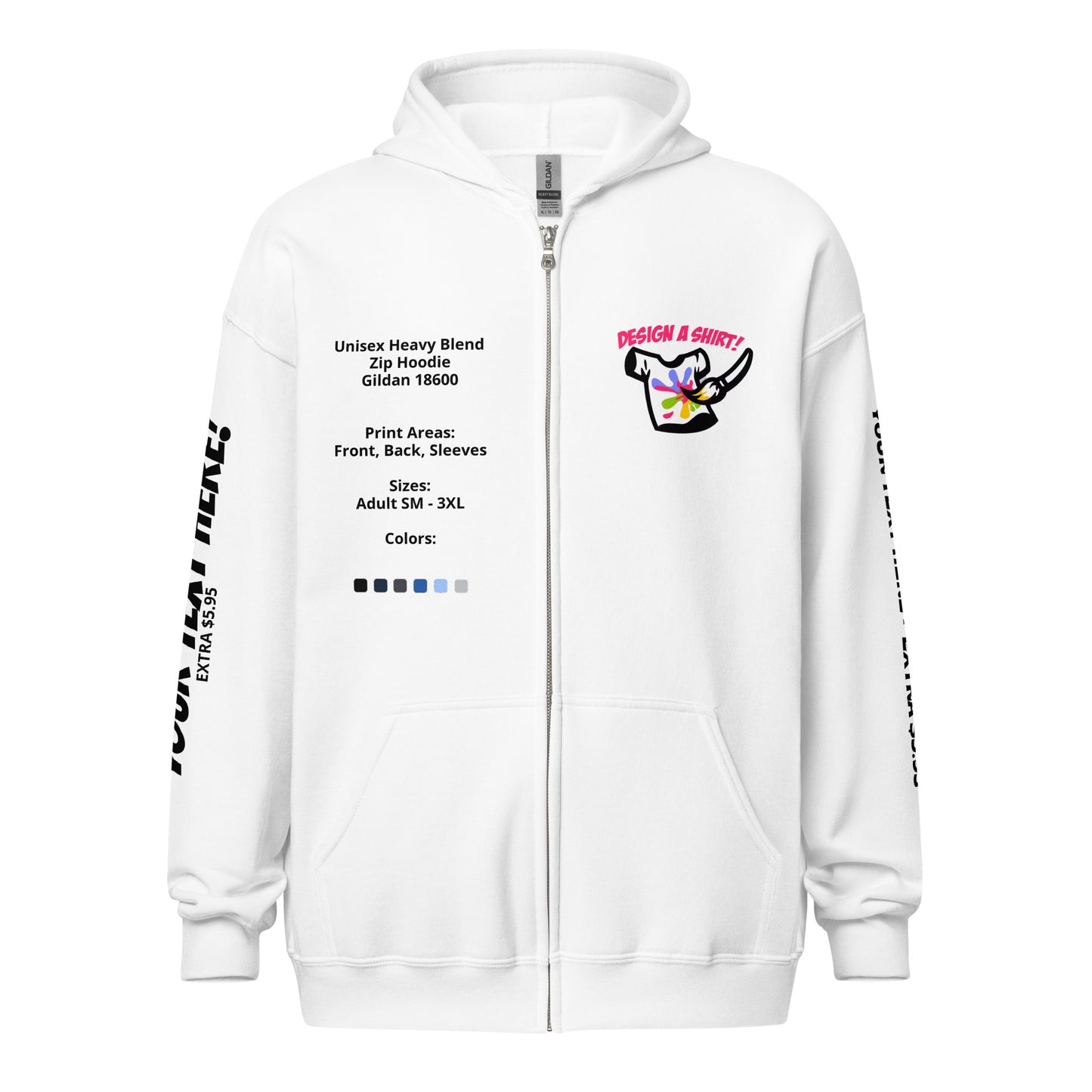 CATALOG Unisex heavy blend zip hoodie