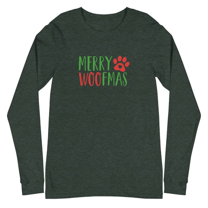 MERRY WOOFMAS Unisex Long Sleeve Tee