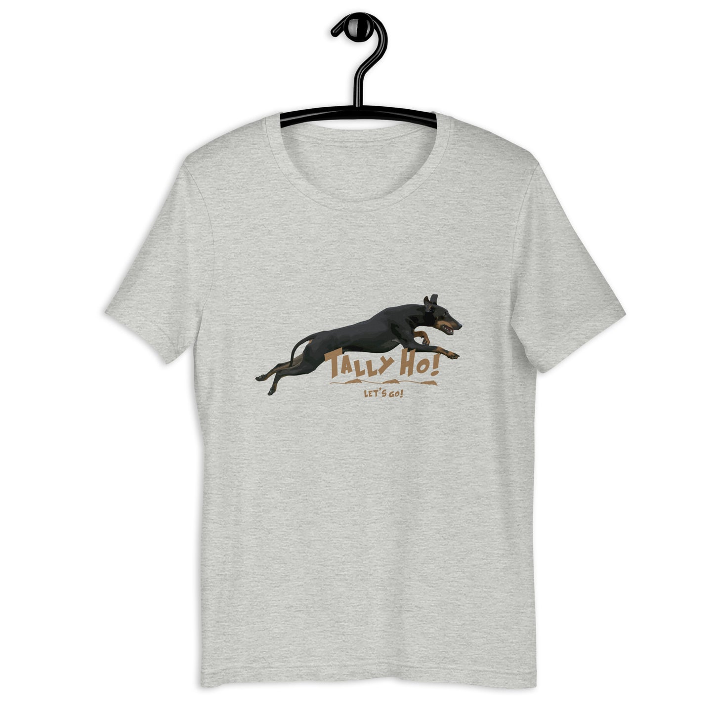 Manchester Terrier - Tally Ho, lets go! Unisex t-shirt