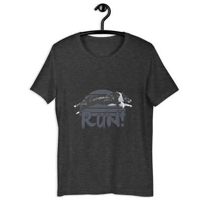 RUN! BORDER COLLIE Unisex t-shirt