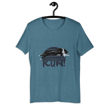 RUN! BORDER COLLIE Unisex t-shirt