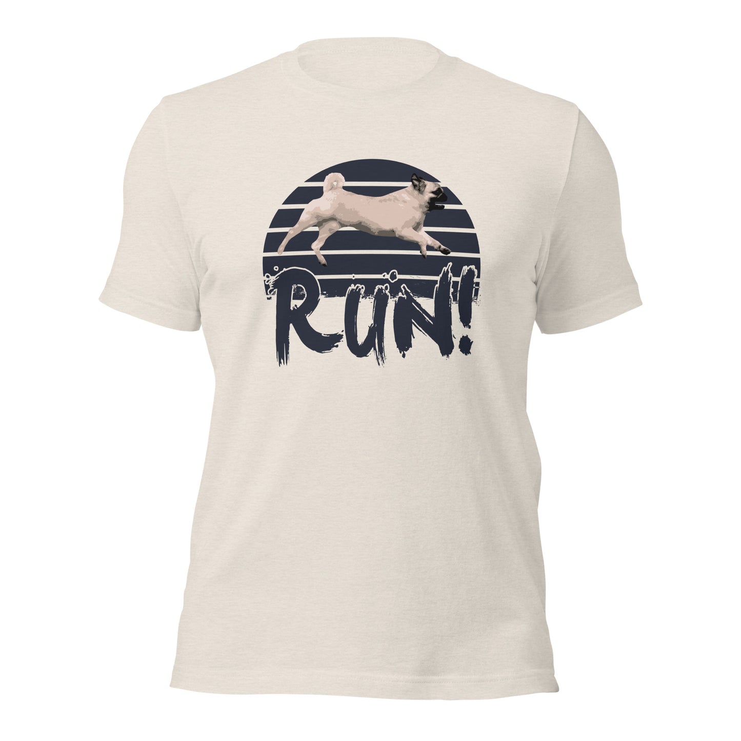 RUN - PUG - FAST CAT Unisex t-shirt