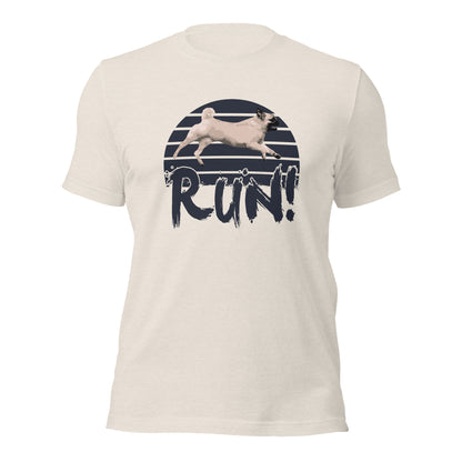 RUN - PUG - FAST CAT Unisex t-shirt