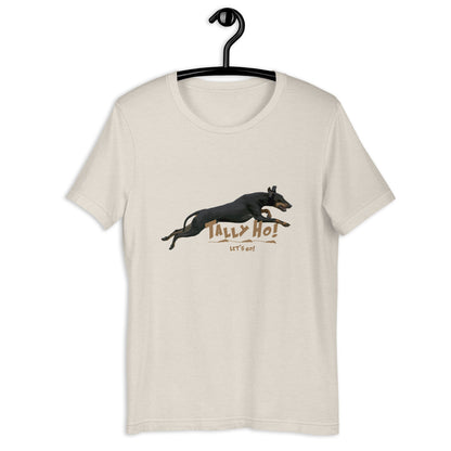 Manchester Terrier - Tally Ho, lets go! Unisex t-shirt