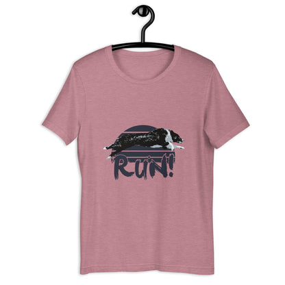 RUN! BORDER COLLIE Unisex t-shirt