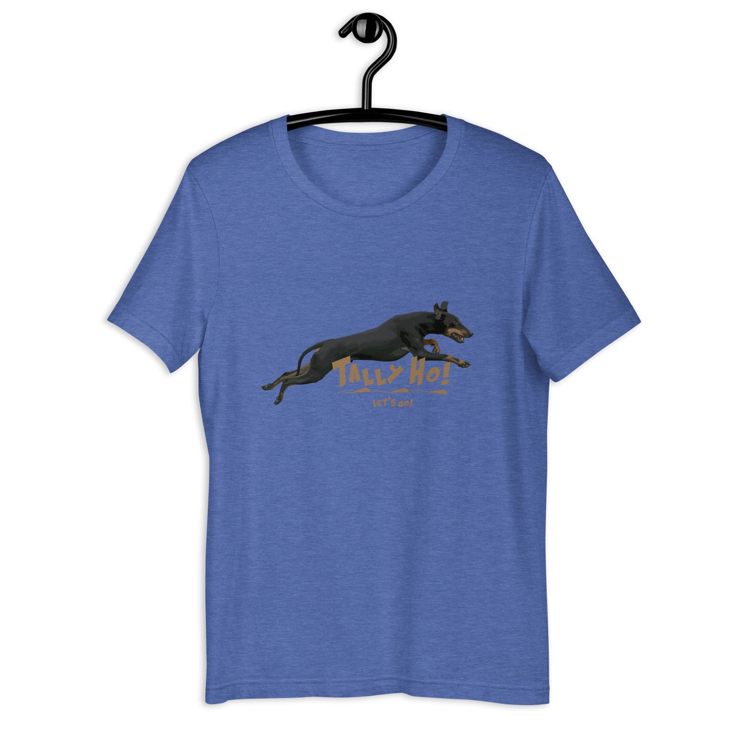 Manchester Terrier - Tally Ho, lets go! Unisex t-shirt