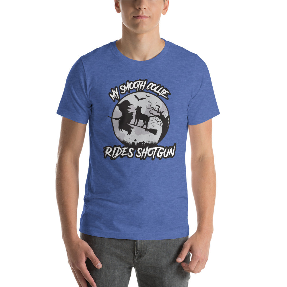 Smooth Collie - Rides Shotgun Unisex t-shirt
