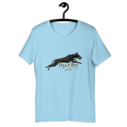 Manchester Terrier - Tally Ho, lets go! Unisex t-shirt