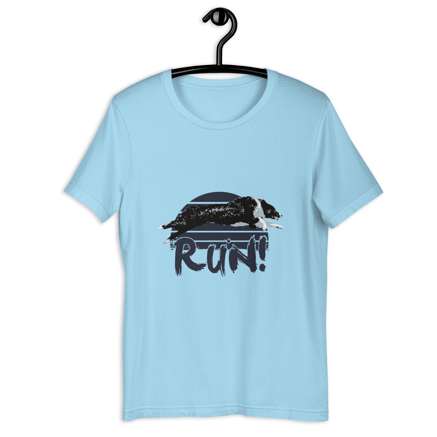 RUN! BORDER COLLIE Unisex t-shirt