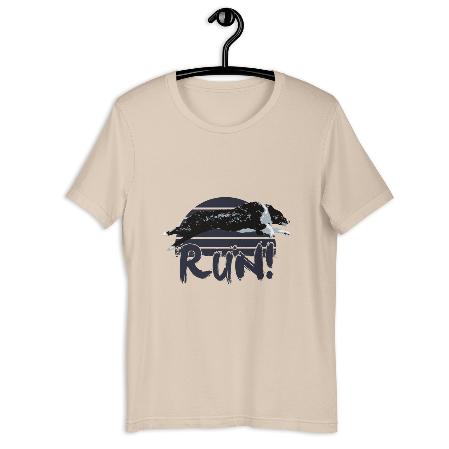 RUN! BORDER COLLIE Unisex t-shirt