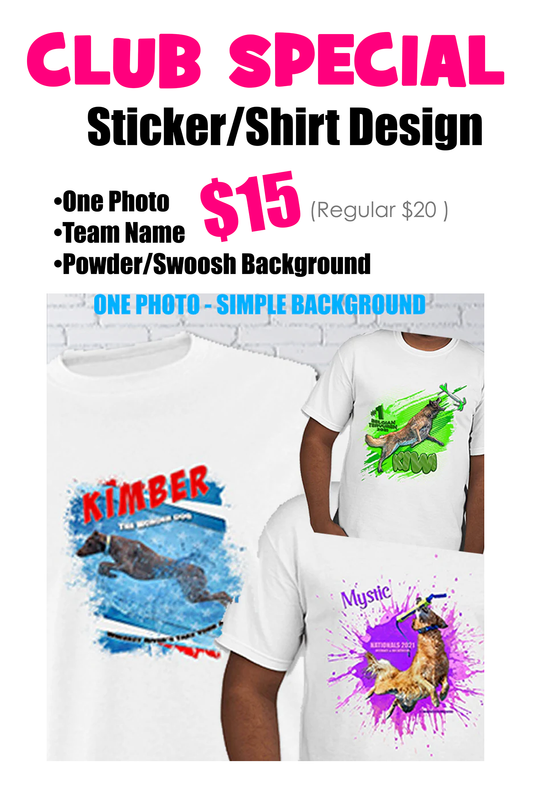 UP DOG STICKER/SHIRT SPECIAL - ONE PHOTO