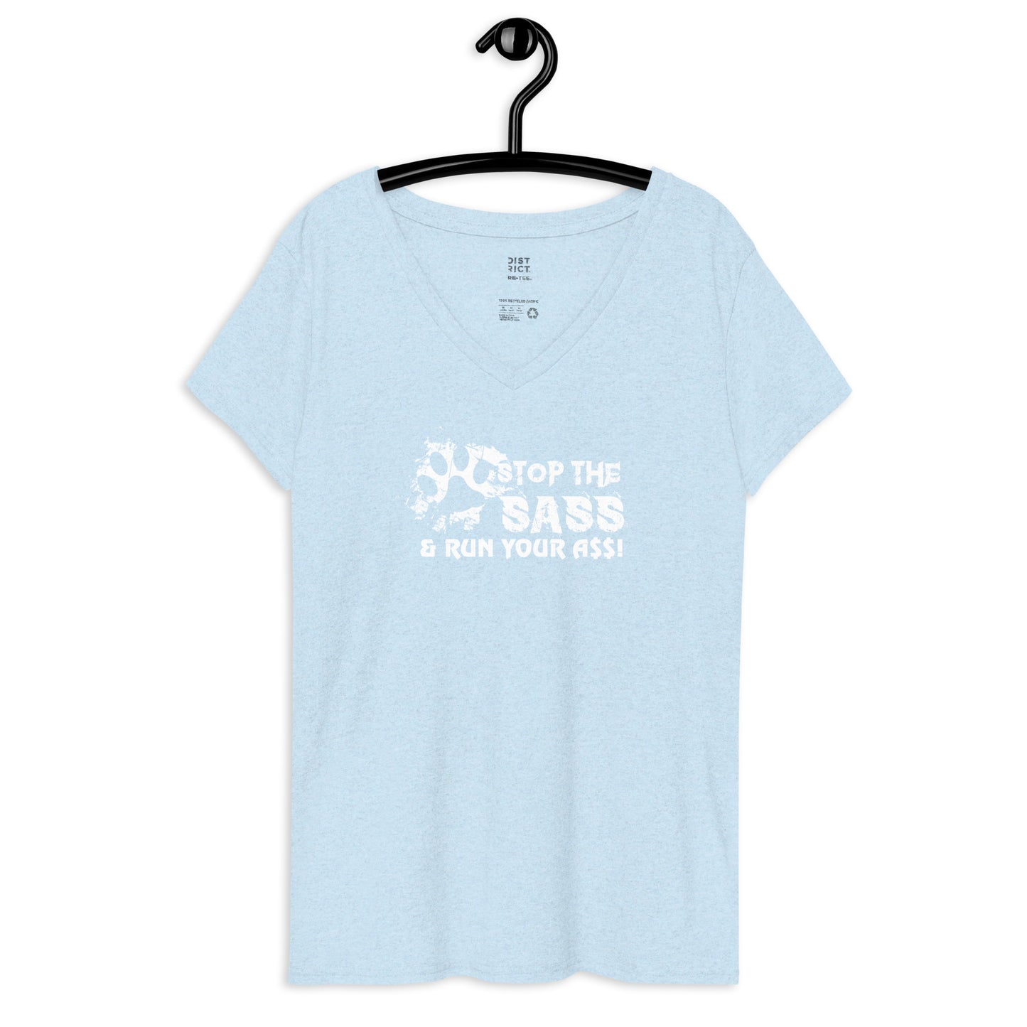 STOP THE SASS GRUNGE - Women’s recycled v-neck t-shirt