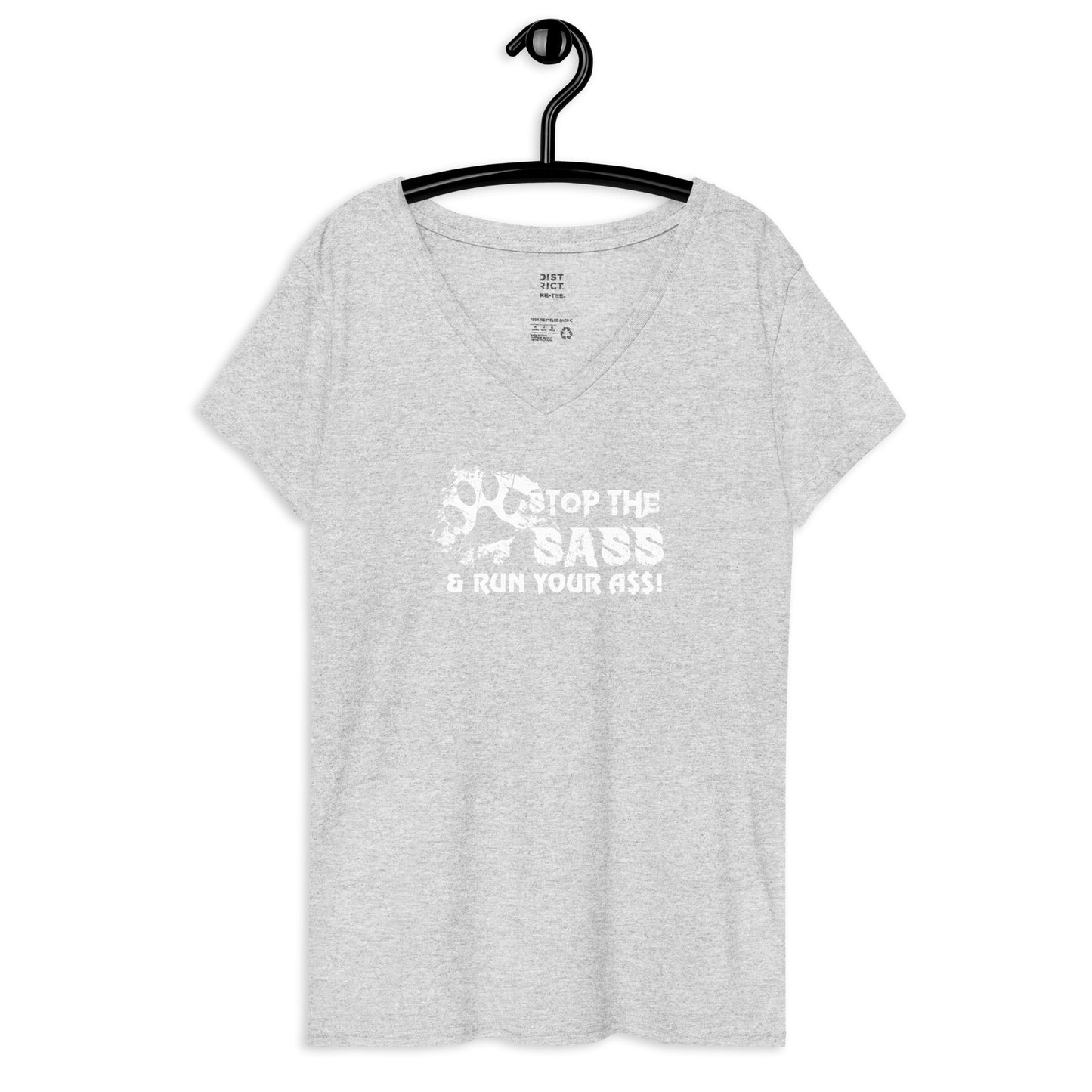 STOP THE SASS GRUNGE - Women’s recycled v-neck t-shirt