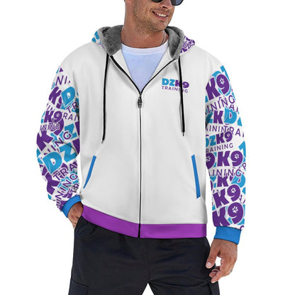 DZK9 230gsm Full Zip up Hoodie with Plush Lining WZIP (All-Over Printing)