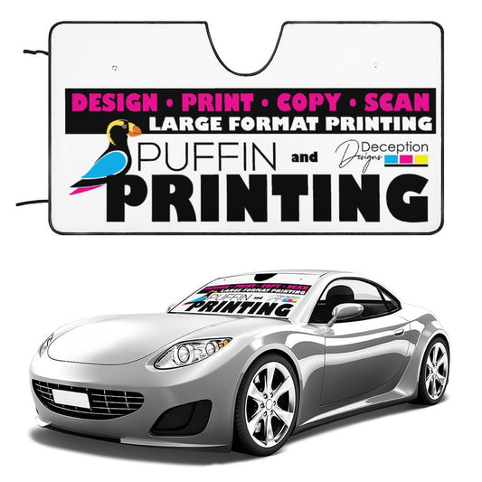 puffin printing Car Cool with Sun Shades
