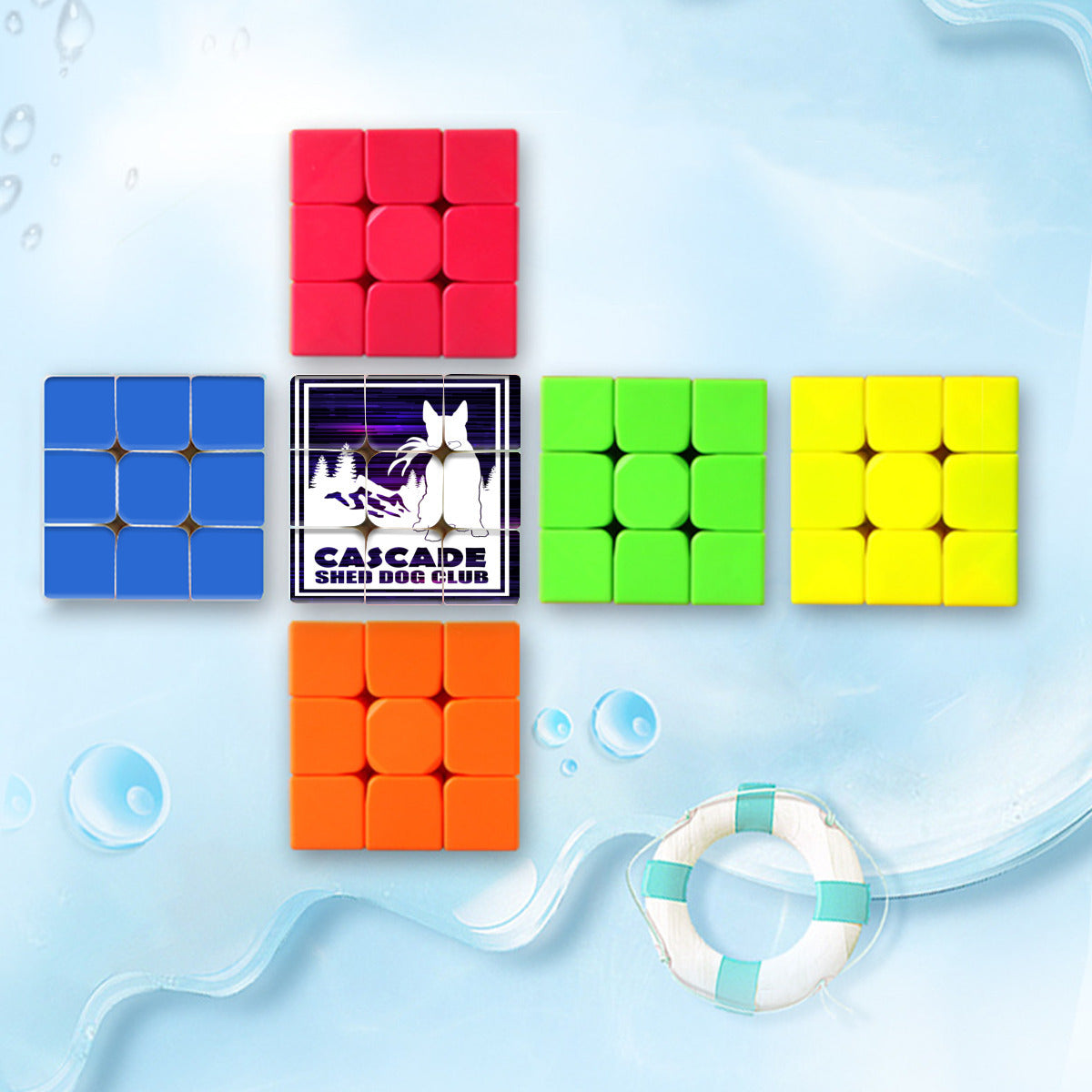 Rubik's Cube   CUSTOM cascade shed dog