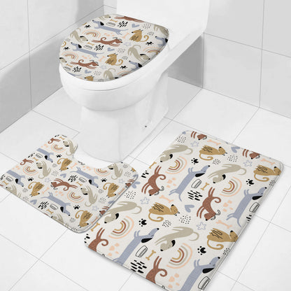 CUTE DOGS BATHROOM SET