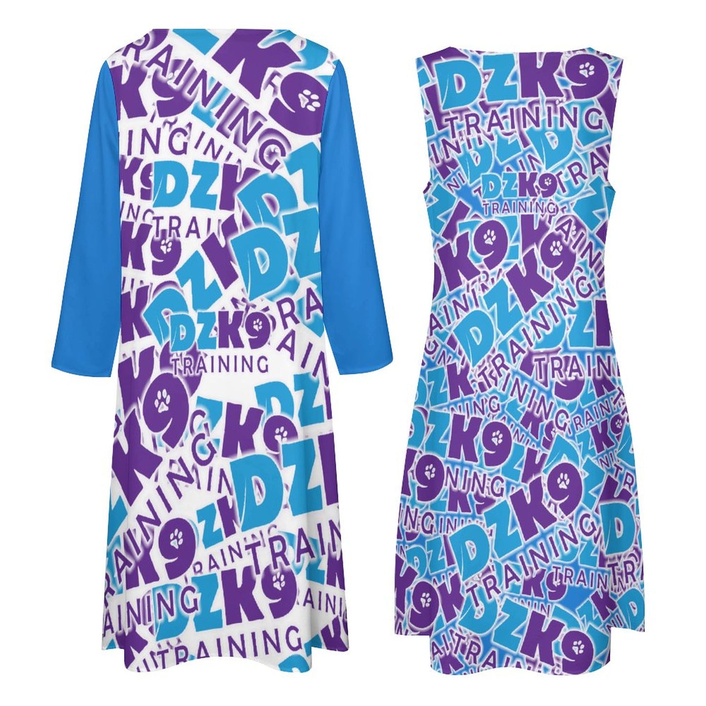 DZK9 Long Dress Set (All-Over Printing)
