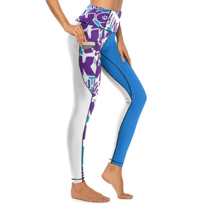 Custom Print Patterned Yoga Pants with 2 Pockets (All-Over Printing)