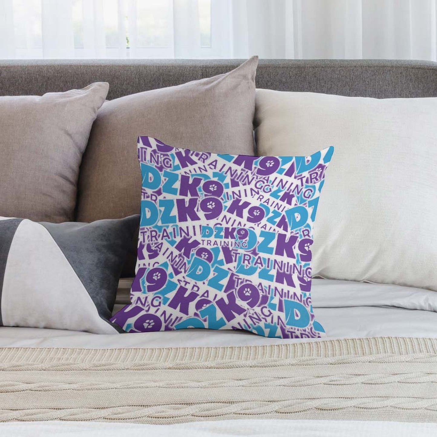 Square Plush Throw Pillow Cover (Pillow Excluded) (Dual Printing)