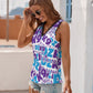 Printed V-neck Cami Top NZ112 (All-Over Printing)