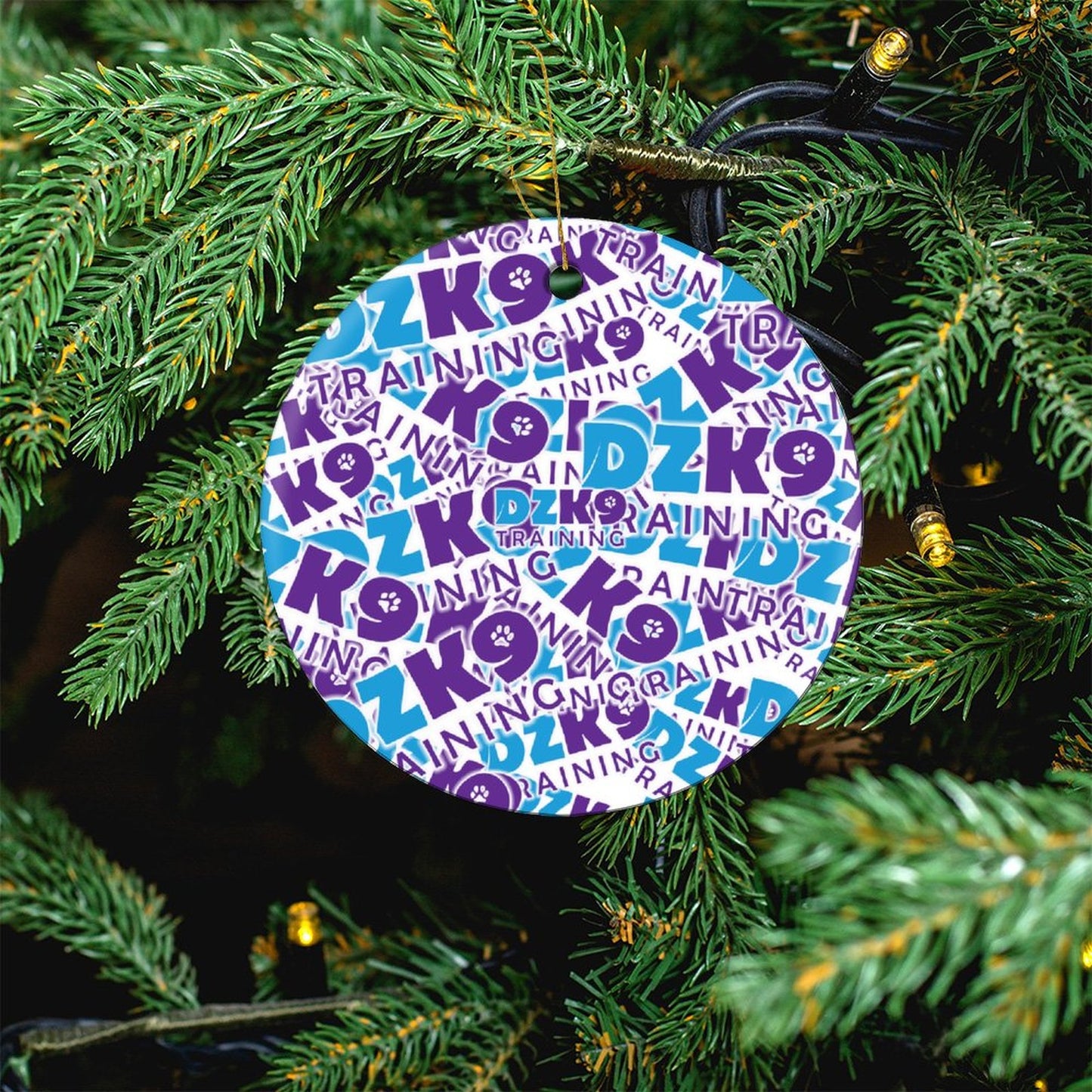 Round Christmas Ceramic Ornament