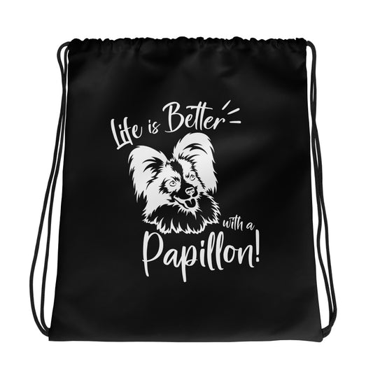LIFE IS BETTER - PAPILLON - Drawstring bag