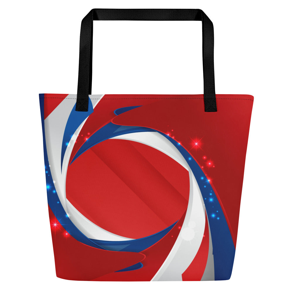 TEAM MAINE All-Over Print Large Tote Bag