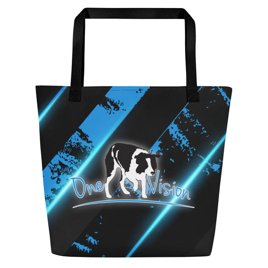 CUSTOM - ONE VISION - All-Over Print Large Tote Bag
