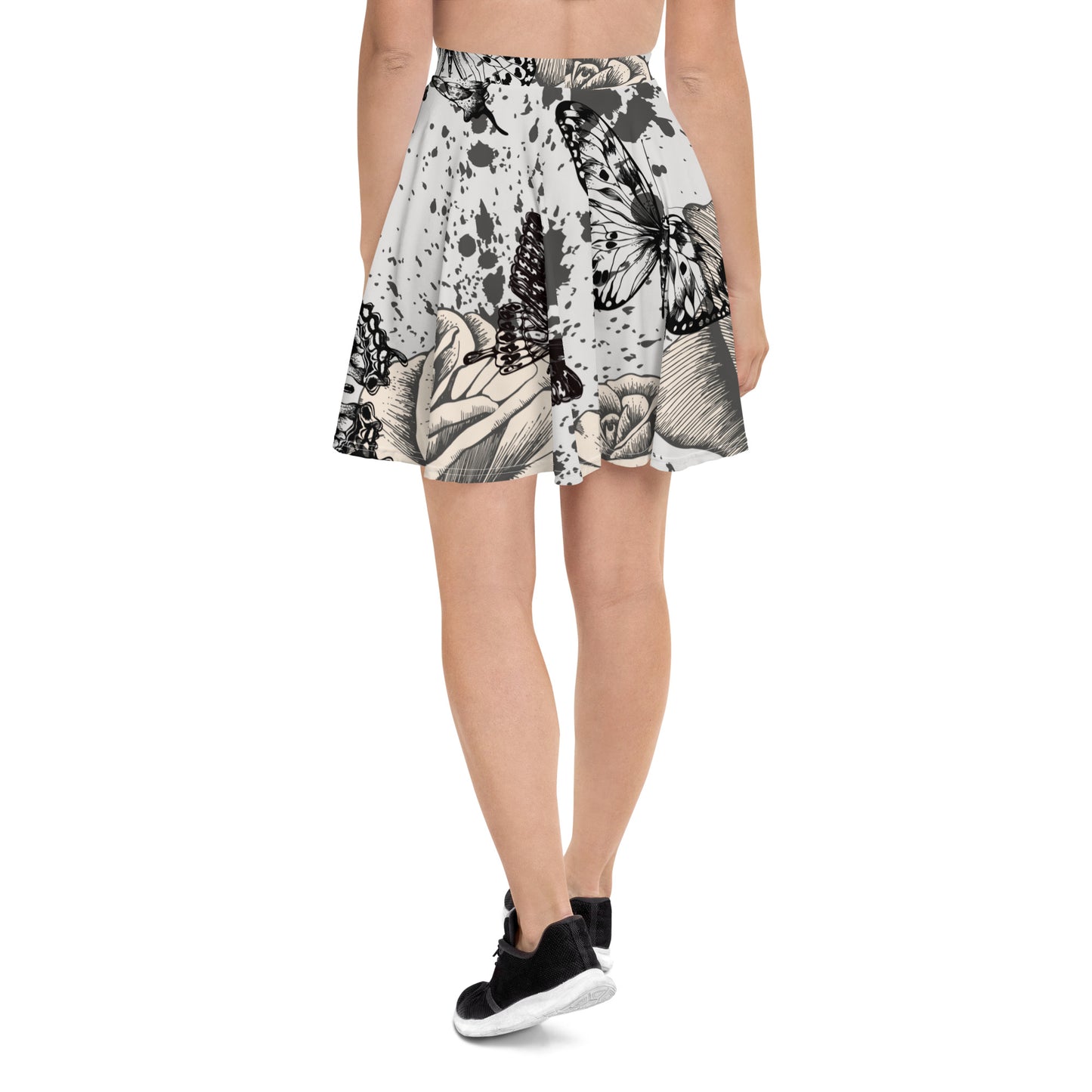 Grey Butterflies Skirt