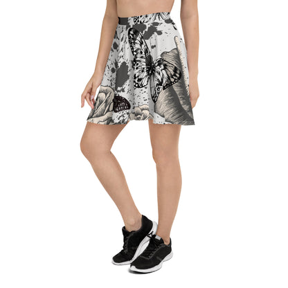 Grey Butterflies Skirt