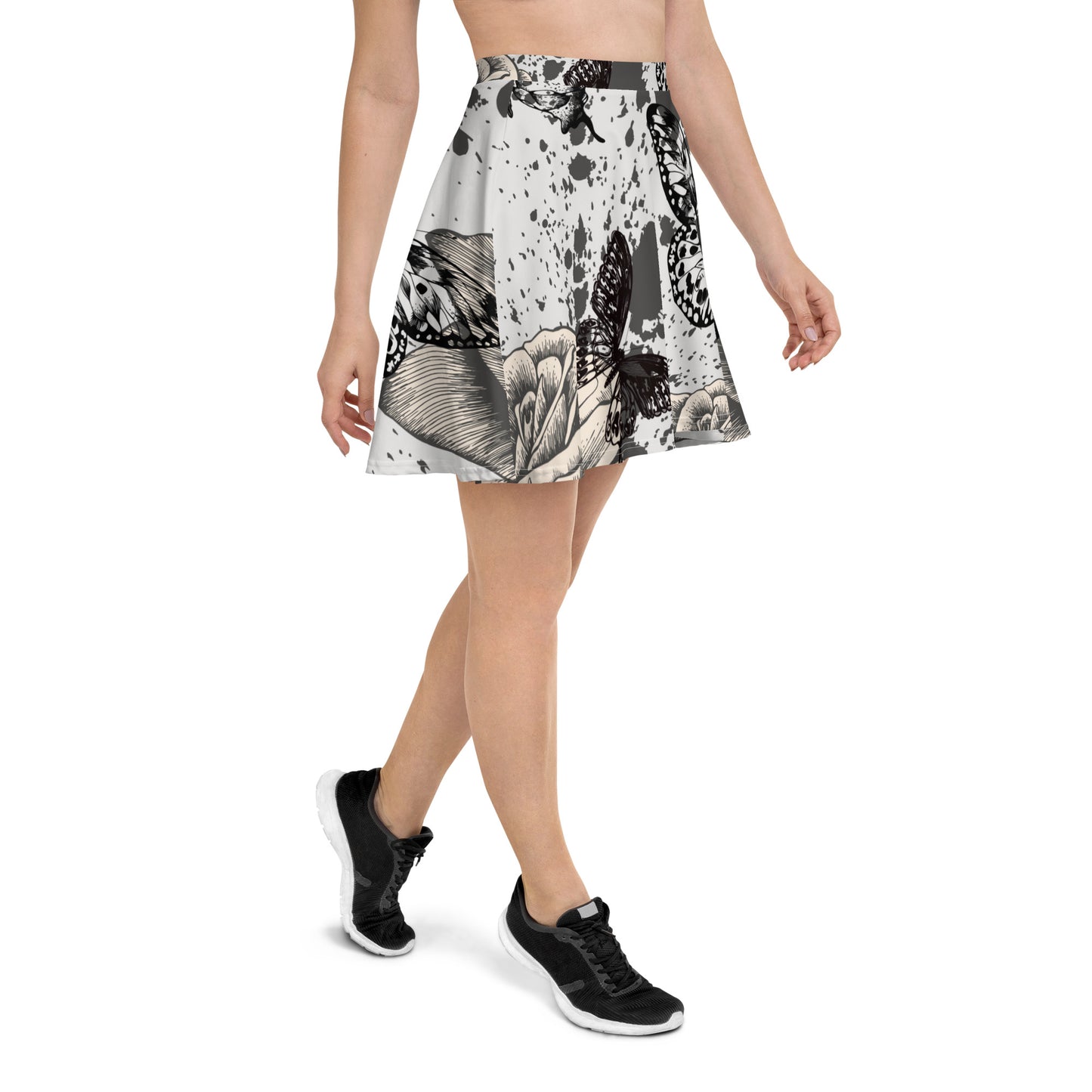 Grey Butterflies Skirt