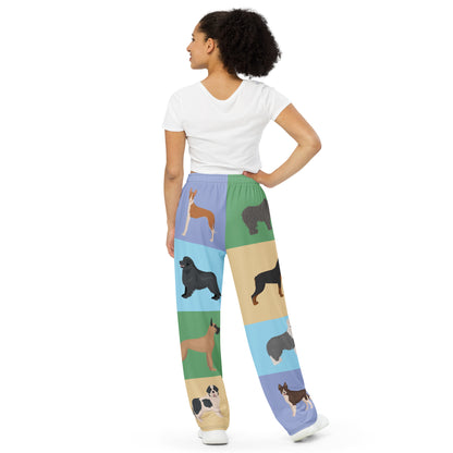 FUN BREEDS! Unisex wide-leg pants