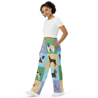 FUN BREEDS! Unisex wide-leg pants