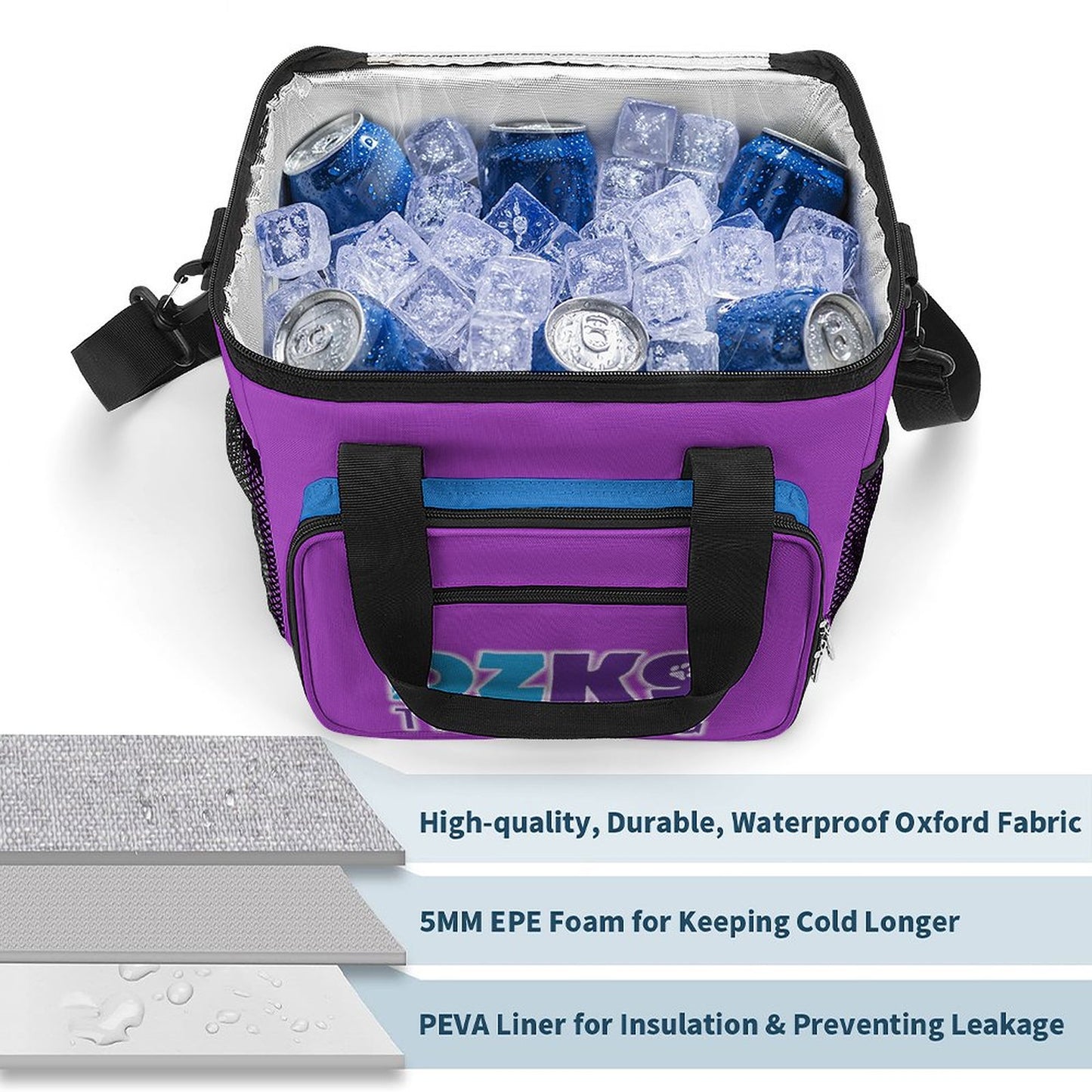 30 Can Collapsible Insulated Cooler Bag with Shoulder Strap A020 (All-Over Printing)