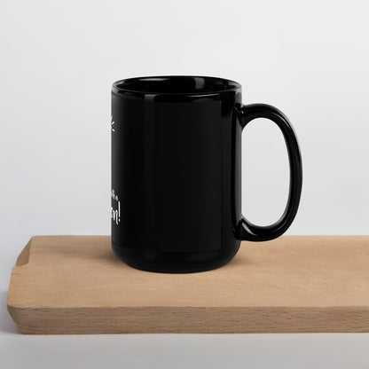 LIFE IS BETTER WITH A PAPILLON - Black Glossy Mug