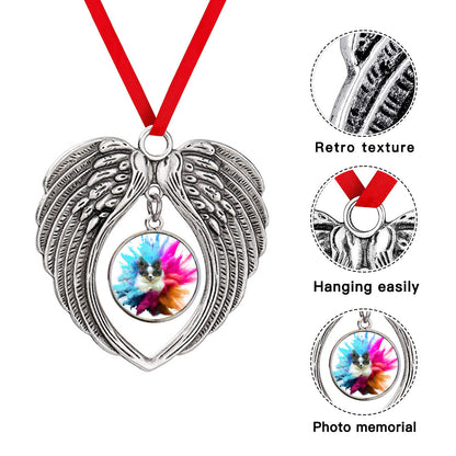 Christmas Day retro wings round Ornament  | Zinc alloy