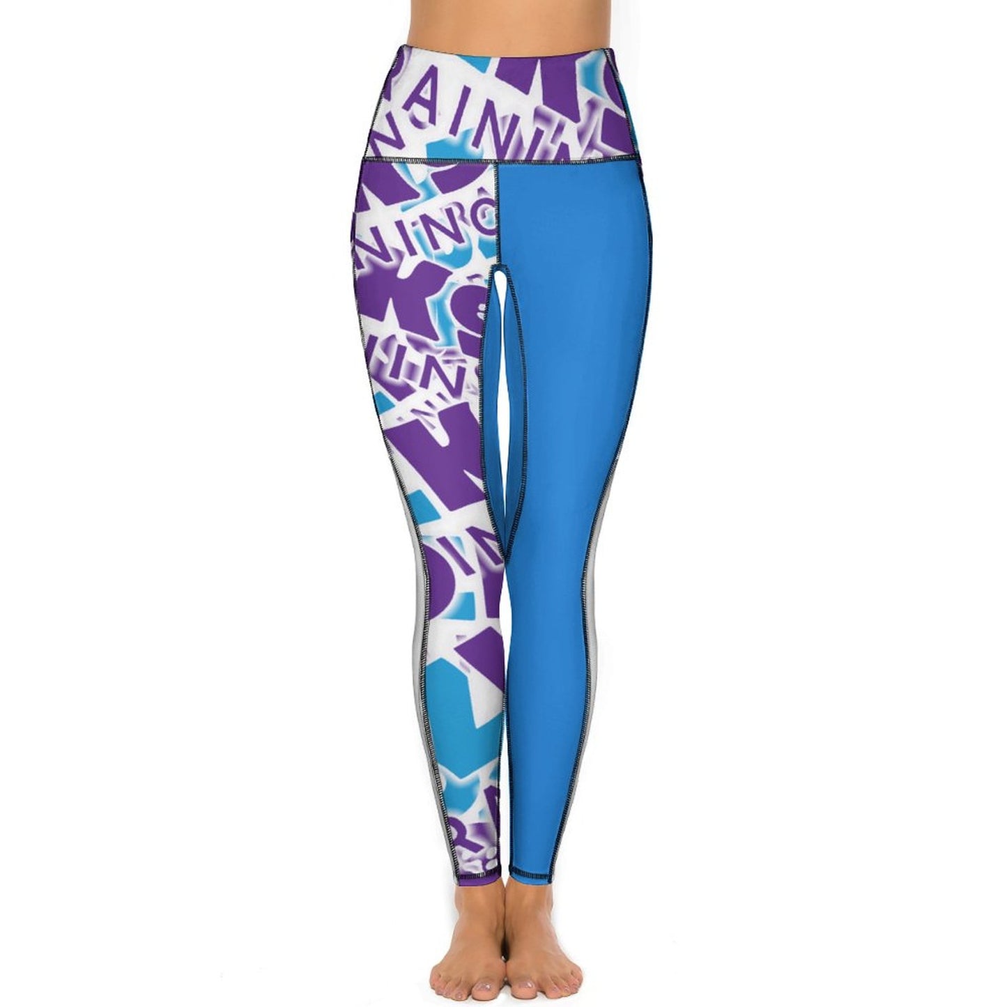 Custom Print Patterned Yoga Pants with 2 Pockets (All-Over Printing)