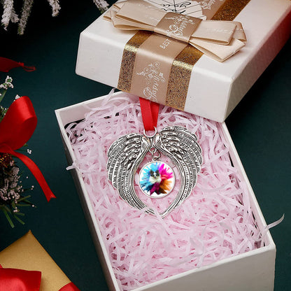 Christmas Day retro wings round Ornament  | Zinc alloy